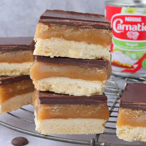 Vegan Salted Caramel Millionaires Shortbread