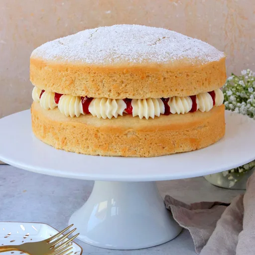 Pastel Victoria Sponge vegano