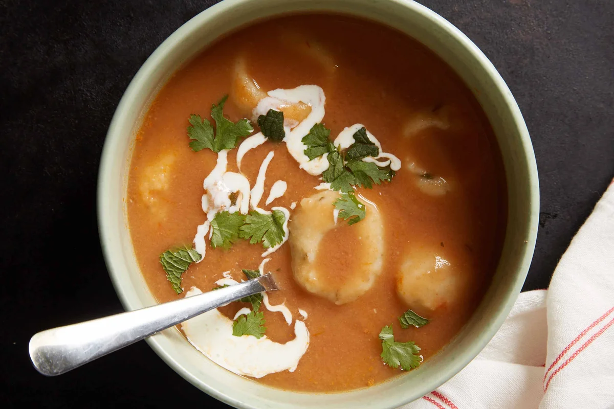 Pinto Bean Soup with Masa and Queso Fresco Dumplings