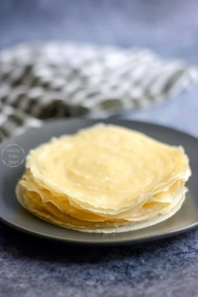 Láminas para rollitos de primavera caseras