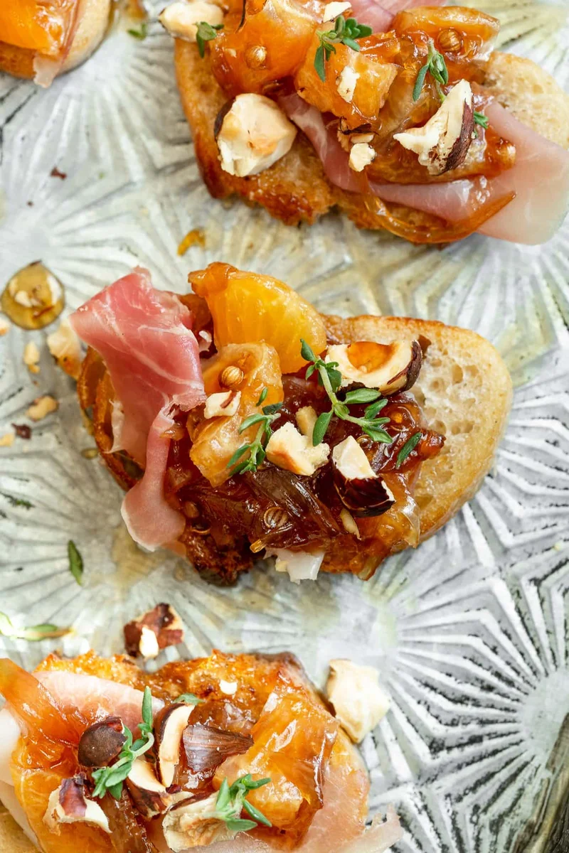 Mandarin and Prosciutto Crostini Recipe