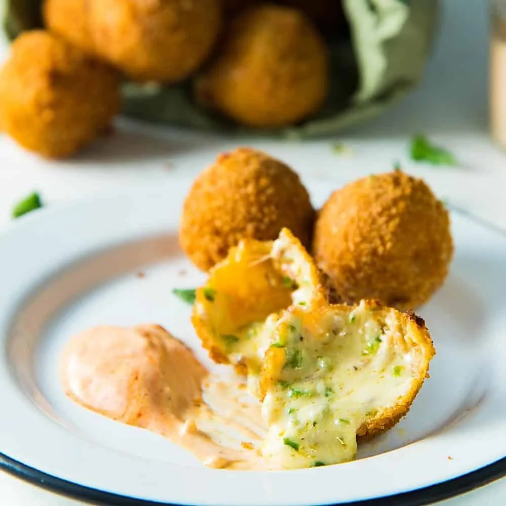 Crispy Cheese Jalapeno Bacon Bites (Fried Cheese Balls)