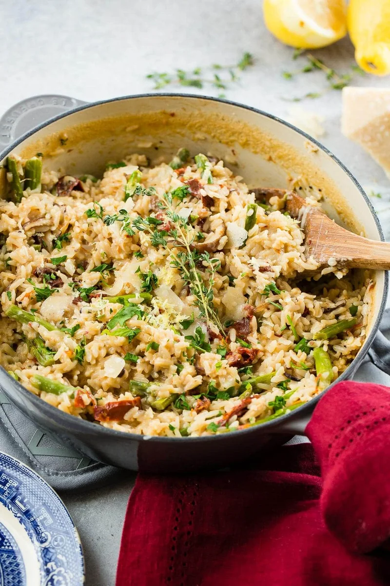Make Ahead One Pot Creamy Winter Asiago Cheese Rice