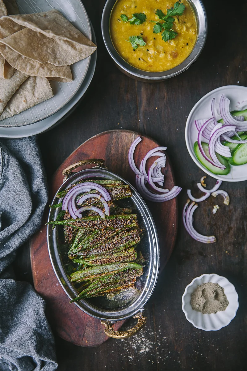 Bharwa Masala Bhindi (Spice Stuffed Okra)