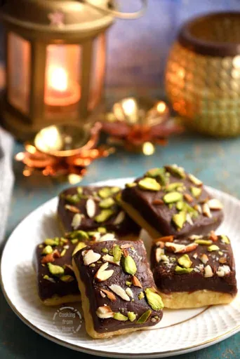 Milk Powder Burfi | Double Decker Chocolate Burfi