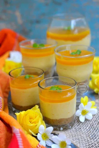 No-Bake Mango Cheese Cake with Agar Agar