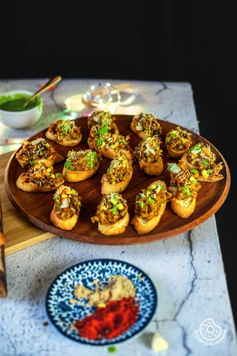 Samosa Chaat Bruschetta