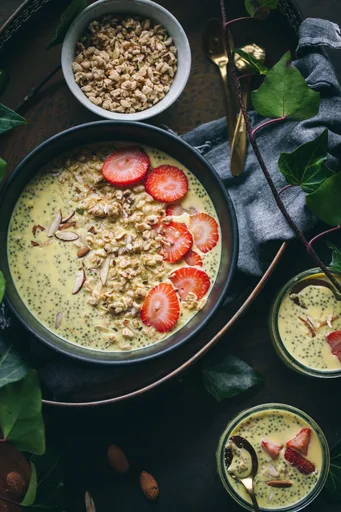 Chia Pudding in Badam Doodh