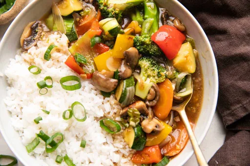Salteado asiático de verduras