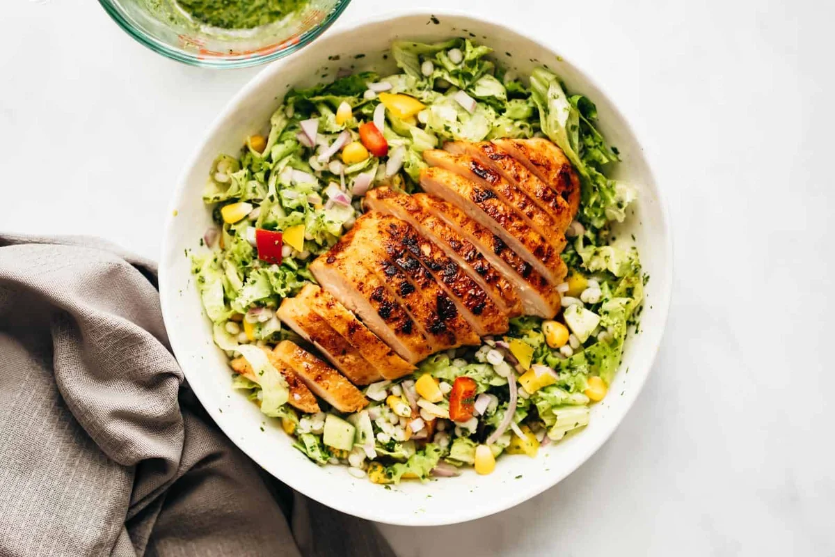 Barley Chicken Salad with Herb Vinaigrette