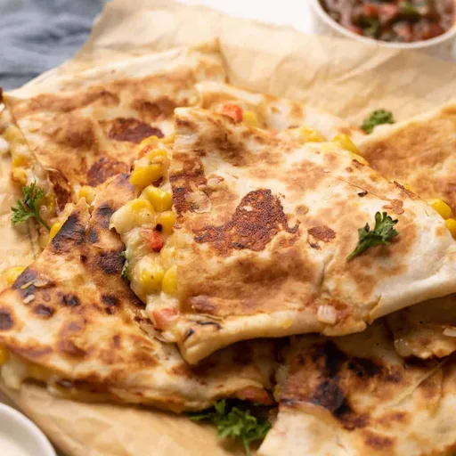 Bell Pepper, Corn, and Cheese Quesadillas