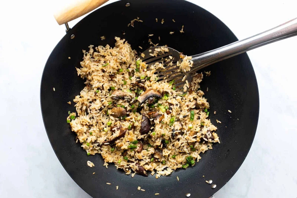 Burnt Garlic Mushroom Fried Rice