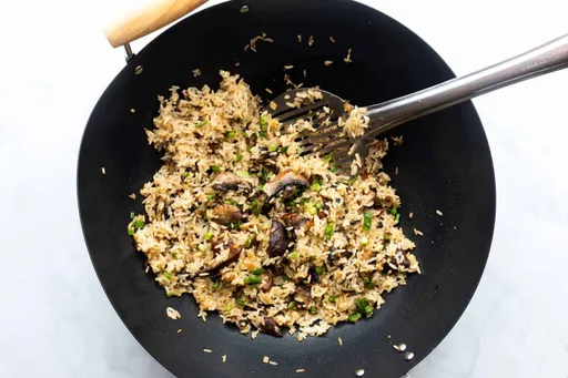 Burnt Garlic Mushroom Fried Rice