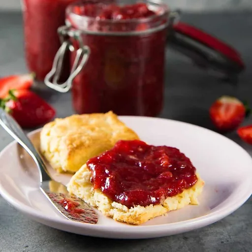 Mermelada de fresa casera (mermelada de fresa baja en azúcar)