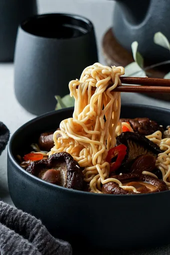 Chinese Mushroom Noodle Soup