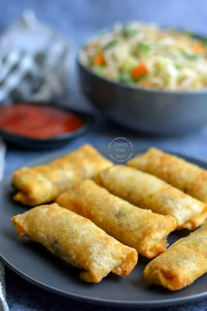 Vegetable Spring Rolls | Veg Spring Rolls
