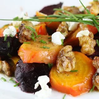 Roasted Beet Salad With Walnuts And Goat Cheese