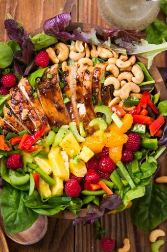 Ensalada facil de pollo teriyaki