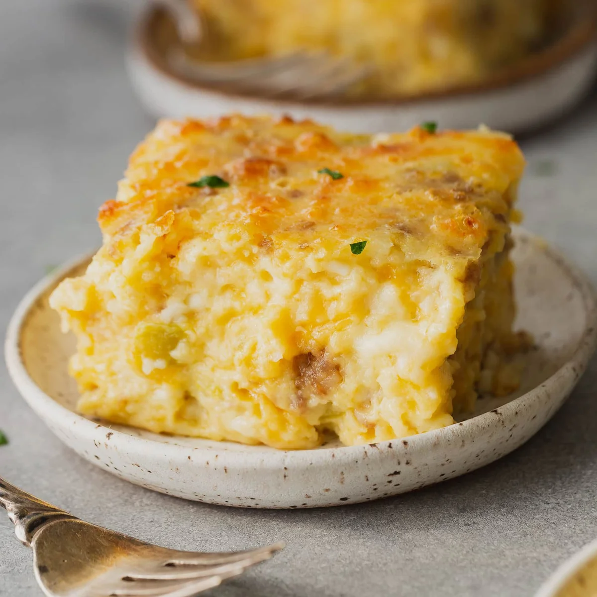 Cheesy Sausage Soufflé