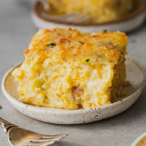 Cheesy Sausage Soufflé