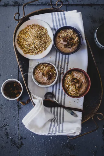 Pudín de dátiles y avena