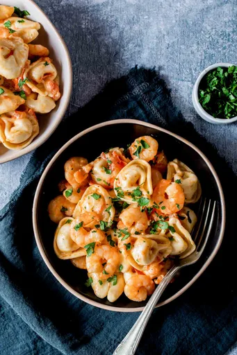 Creamy Shrimp Scampi with Tortellini
