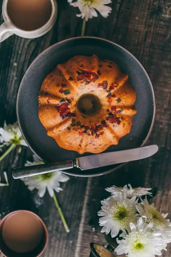 Pastel de tutti frutti sin huevo