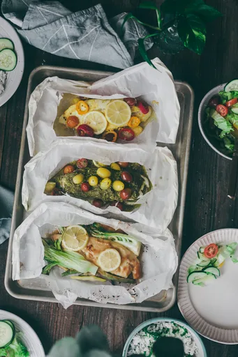 Pescado en papillote (3 sabores diferentes)