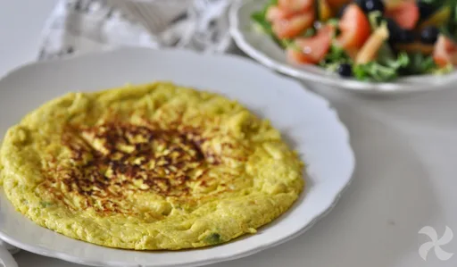 Tortilla de calabacín y queso
