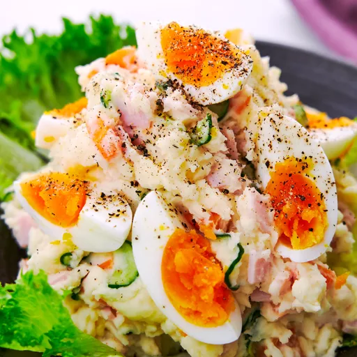 Ensalada de patata con huevos
