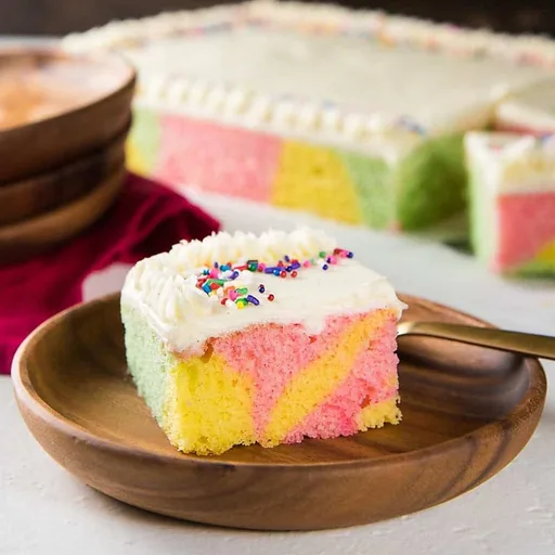 Pastel Ribbon Cake (Swirled Pastel Cake)