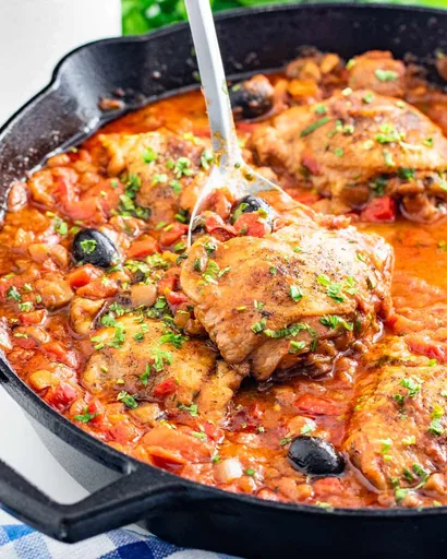 Pollo a la cazadora