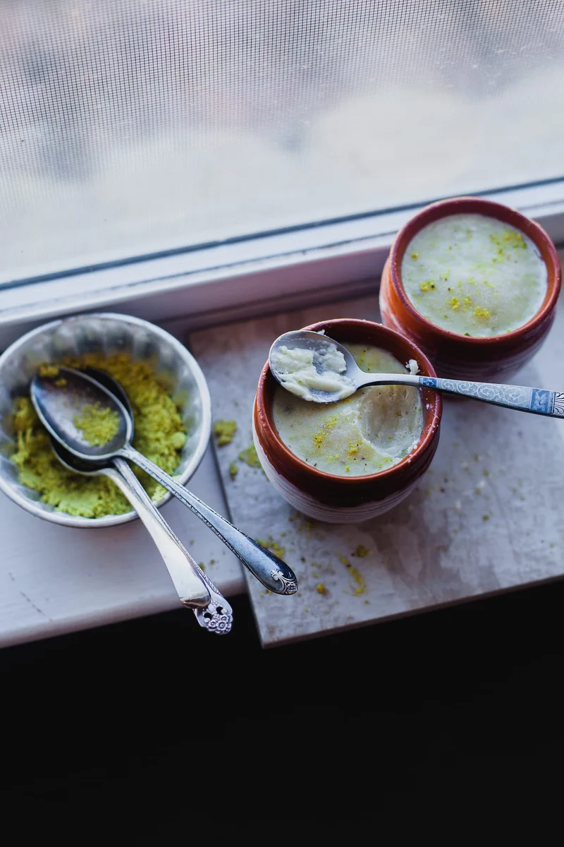 Malai Pista Kulfi (Pistachio Creamsicle)