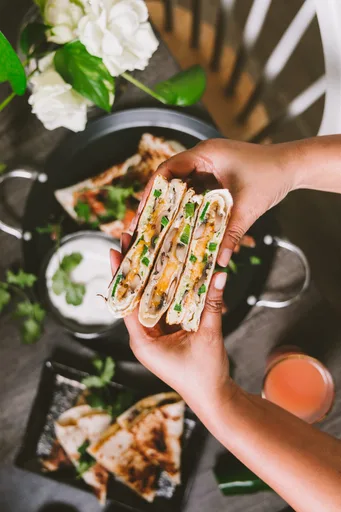 Quesadilla de Champiñones y Huevo