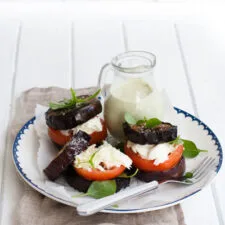 Caprese Aubergine Burgers with a Creamy Basil Sauce