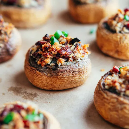 Champiñones rellenos de bacon