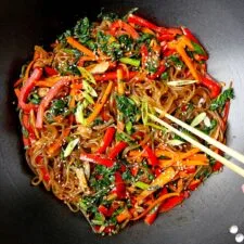 Japchae Recipe (Korean Glass Noodles)