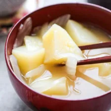 Potato And Onion Miso Soup