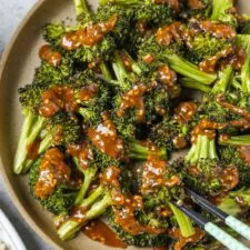 Roasted Broccoli with Miso Sauce