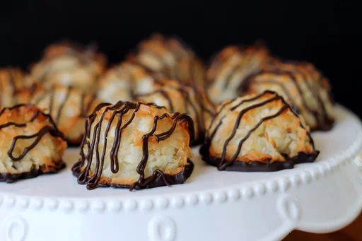 Black-Bottomed Coconut Macaroons