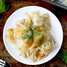 Scalloped Potatoes with Caramelized Fennel