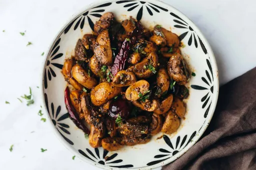 South Indian Mushroom Pepper Fry