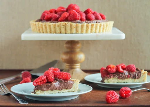 Chocolate Ganache Raspberry Tart