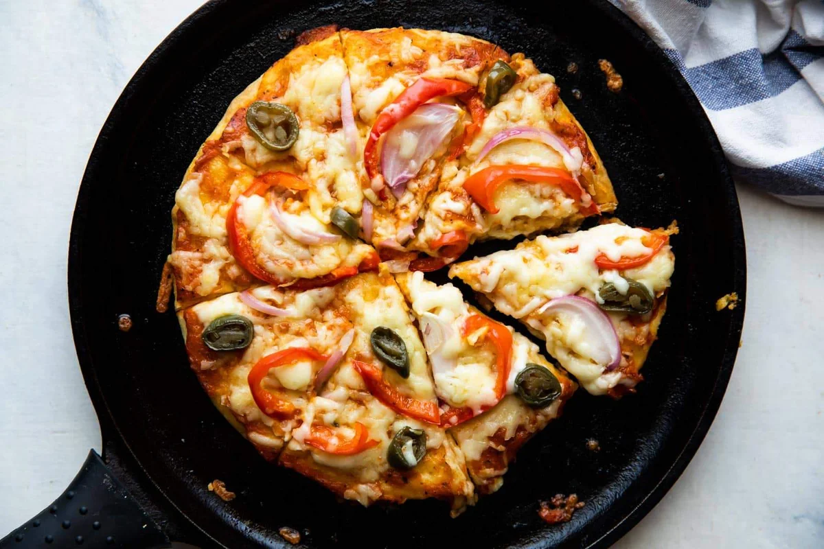 No Yeast Pizza on the stovetop (Magic Dough)