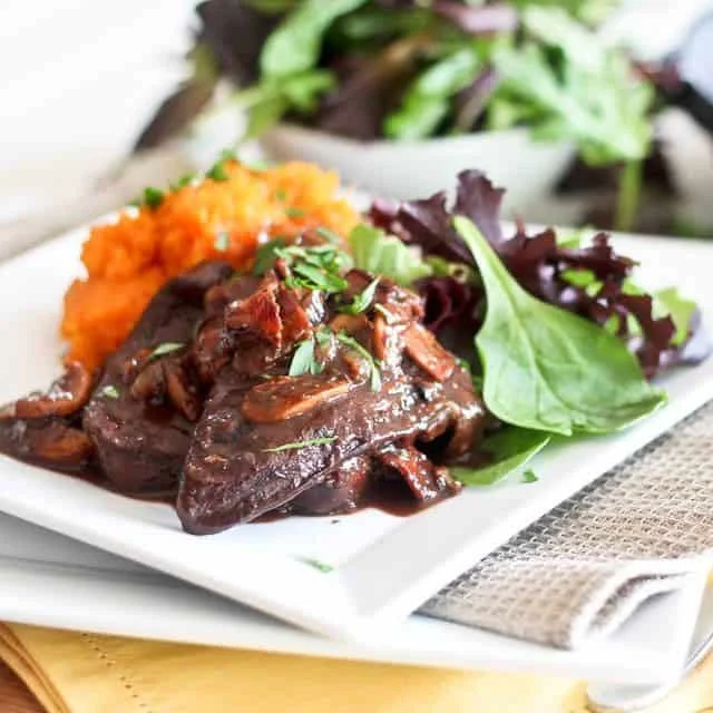 Bacon, Mushroom and Apricot Beef Liver