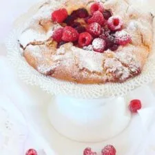 Custard and Raspberry Free-form Tart