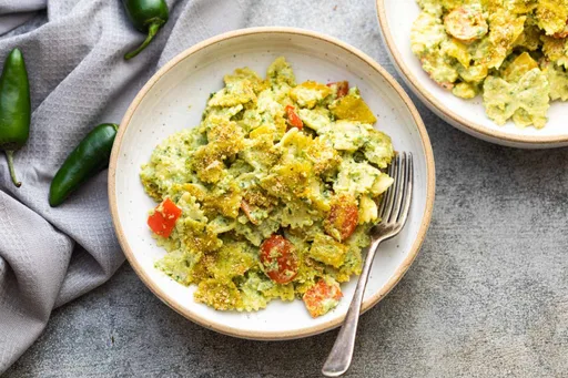 Pasta Picante al Horno con Pesto de Jalapeño
