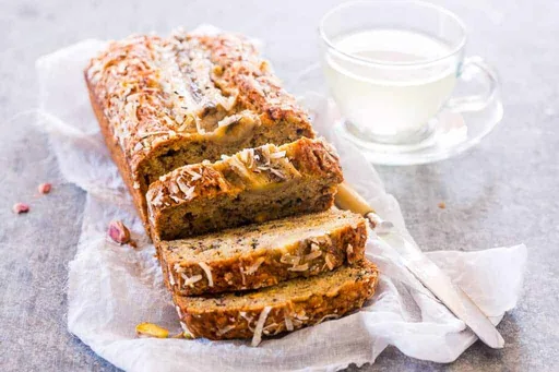 Quick Coconut Pistachio Banana Bread