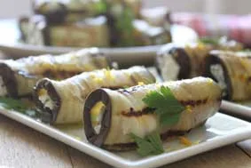 Grilled Aubergine Rolls filled with Lemon and Herb Ricotta Needs fixing