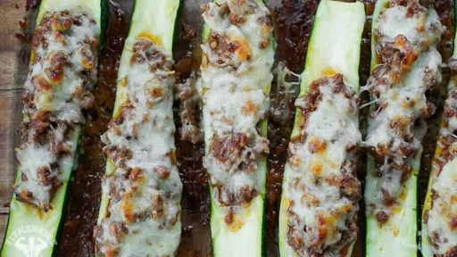 Barquitos de Calabacín Rellenos Bajos en Carbohidratos en 30 Minutos